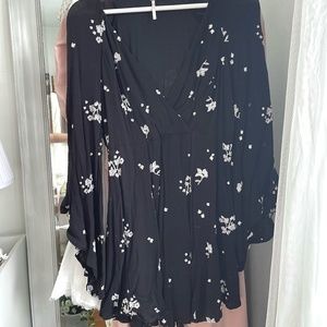 Free People Black Embodied Boho Style dress Size 8